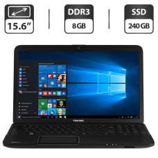 Ноутбук Б-клас Toshiba Satellite Pro C850 / 15.6" (1366x768) TN / Intel Core i5-3230M (2 (4) ядра по 2.6 - 3.2 GHz) / 8 GB DDR3 / 240 GB SSD / Intel HD Graphics 4000 / WebCam / HDMI б/в