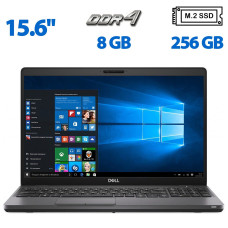 Ноутбук Б-класс Dell Latitude 5500 / 15.6" (1366x768) TN / Intel Core i7-8665U (4 (8) ядра по 1.9 - 4.8 GHz) / 8 GB DDR4 / 256 GB SSD M.2 / Intel UHD Graphics / WebCam / HDMI б/в