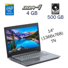 Ноутбук Б класса Lenovo Ideapad 320-14ISK / 14" TN / Intel Pentium N4200 (4 ядра по 1.1-2.5GHz) / 4GB DDR4 / 500GB HDD / AMD Radeon 530, 2GB DDR3, 64-bit / WebCam б/в