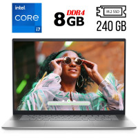 Ноутбук Б-клас Dell Inspiron 16 5620 / 16" (1920x1200) IPS / Intel Core i7-1255U (10 (12) ядер по 1.7 - 4.7 GHz) / 8 GB DDR4 / 240 GB SSD M.2 / Intel Iris Xe Graphics / WebCam / Fingerprint / USB 3.2 / HDMI / Windows 10 б/в