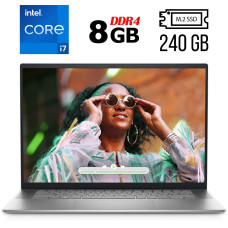 Ноутбук Б-клас Dell Inspiron 16 5620 / 16" (1920x1200) IPS / Intel Core i7-1255U (10 (12) ядер по 1.7 - 4.7 GHz) / 8 GB DDR4 / 240 GB SSD M.2 / Intel Iris Xe Graphics / WebCam / Fingerprint / USB 3.2 / HDMI / Windows 10 б/в