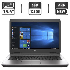 Ноутбук HP ProBook 645 G3 / 14" (1366x768) TN / AMD A10-8700B (4 ядра по 1.8 - 3.2 GHz) / 8 GB DDR3 / 128 GB SSD / AMD Radeon R6 Graphics / WebCam / АКБ NEW / Windows 10 Pro б/в