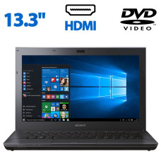 Ноутбук Sony Vaio VPCSB1X9E / 13.3" (1366x768) TN / Intel Core i5-2410M (2 (4) ядра по 2.3 - 2.9 GHz) / 6 GB DDR3 / 500 GB HDD / AMD Radeon HD 6470M, 512 MB DDR3, 64-bit / WebCam / DVD-ROM / Windows 10 Pro б/в