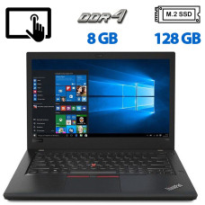 Ультрабук Б-клас Lenovo ThinkPad T480 / 14" (1920x1080) IPS Touch / Intel Core i5-8350U (4 (8) ядра по 1.7 - 3.6 GHz) / 8 GB DDR4 / 128 GB SSD M.2 / Intel UHD Graphics 620 / WebCam / HDMI / Windows 10 Pro б/в