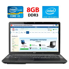 Ноутбук Acer TravelMate P273-M / 17" (1600x900) TN / Intel Core i3-3110M (2 (4) ядра по 2.4 GHz) / 8 GB DDR3 / 128 GB SSD / Intel HD Graphics 4000 / WebCam б/в