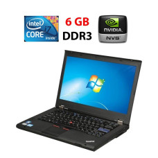 Ноутбук Б-клас Lenovo ThinkPad T420s / 14" (1600x900) TN / Intel Core i7-2620M (2 (4) ядра по 2.7 - 3.4 GHz) / 6 GB DDR3 / 500 GB HDD / nVidia NVS 4200M, 1 GB DDR3, 64-bit / WebCam б/в