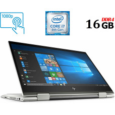 Ноутбук-трансформер Б-клас HP Envy x360 Convertible 15m-cn0xxx / 15.6" (1920x1080) IPS Touch / Intel Core i7-8550U (4 (8) ядра по 1.8 - 4.0 GHz) / 16 GB DDR4 / 256 GB SSD M.2 / Intel UHD Graphics 620 / WebCam / HDMI б/в