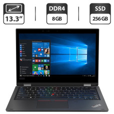 Ультрабук Б-клас Lenovo ThinkPad L390 / 13.3" (1366x768) TN / Intel Core i5-8265U (4 (8) ядра по 1.6 - 3.9 GHz) / 8 GB DDR4 / 256 GB SSD / Intel UHD Graphics / WebCam / HDMI / Win 10 Pro б/в