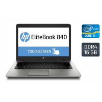 Ультрабук Б-клас HP EliteBook 840 G4 / 14" (1920x1080) TN Touch / Intel Core i7-7600U (2 (4) ядра по 2.8 - 3.9 GHz) / 16 GB DDR4 / 256 GB SSD / Intel HD Graphics 620 / WebCam / Fingerprint б/в