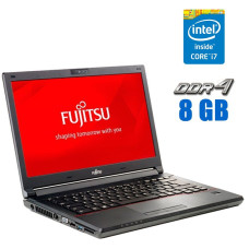 Ноутбук Б-клас Fujitsu LifeBook E746 / 14" (1920x1080) TN / Intel Core i7-6600U (2 (4) ядра по 2.6 - 3.4 GHz) / 8 GB DDR4 / 240 GB SSD / Intel HD Graphics 520 / WebCam / Windows 10 б/в