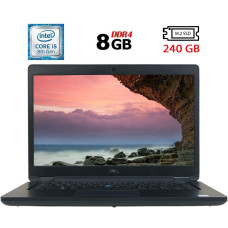 Ноутбук Б-клас Dell Latitude 5490 / 14" (1920x1080) IPS / Intel Core i5-8250U (4 (8) ядра по 1.6 - 3.4 GHz) / 8 GB DDR4 / 240 GB SSD M.2 / Intel UHD Graphics 620 / WebCam / USB 3.1 / HDMI б/в