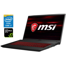 Ігровий ноутбук Б-клас MSI GF75 Thin 9SD / 17.3" (1920x1080) IPS / Intel Core i7-9750H (6 (12) ядер по 2.6 - 4.5 GHz) / 16 GB DDR4 / 480 GB SSD / nVidia GeForce GTX 1660 Ti, 6 GB GDDR6, 192-bit / WebCam б/в