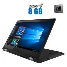 Ноутбук-трансформер Lenovo ThinkPad L380 Yoga / 13.3" (1920x1080) IPS Touch / Intel Core i5-8250U (4 (8) ядра по 1.6 - 3.4 GHz) / 8 GB DDR4 / 256 GB SSD / Intel UHD Graphics 620 / WebCam / Windows 10 Pro б/в