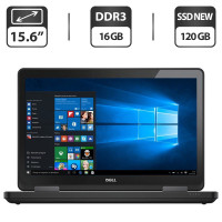 Ноутбук Dell Latitude E5540 / 15.6" (1366x768) TN / Intel Core i5-4200U (2 (4) ядра по 1.6 - 2.6 GHz) / 16 GB DDR3 / 120 GB SSD NEW / Intel HD Graphics 4400 / DVD-ROM / VGA б/в