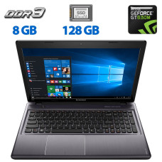 Ноутбук Б-клас Lenovo IdeaPad Z585 / 15.6" TN / Intel Core i7-3612QM (4(8) ядра по 2.1-3.1GHz) / 8GB DDR3 / 256GB SSD / GeForce GT 630M, 2GB GDDR5, 128-bit / VGA б/в
