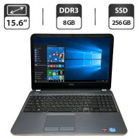 Ноутбук Б-клас Dell Inspirion 15R-5521 / 15.6" (1366x768) TN / Intel Core i5-3337U (2 (4) ядра по 1.8 - 2.7 GHz) / 8 GB DDR3 / 256 GB SSD / Intel HD Graphics 4000 / WebCam / HDMI б/в