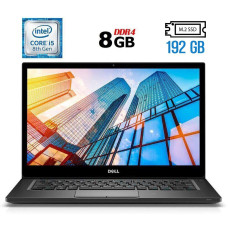 Ноутбук Б-клас Dell Latitude 7490 / 14" (1920x1080) IPS / Intel Core i5-8350U (4 (8) ядра по 1.7 - 3.6 GHz) / 8 GB DDR4 / 192 GB SSD M.2 / Intel UHD Graphics 620 / WebCam / USB 3.1 / HDMI / Windows 10 б/в