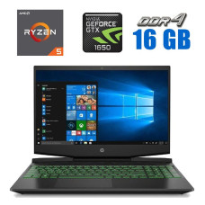 Ігровий ноутбук HP Pavilion Gaming 15-ec2121nr / 15.6" (1920x1080) IPS / AMD Ryzen 5 5600H (6 (12) ядер по 3.3 - 4.2 GHz) / 16 GB DDR4 / 512 GB SSD / nVidia GeForce GTX 1650, 4 GB GDDR6, 128-bit / WebCam б/в