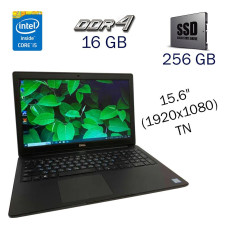 Ноутбук Dell Latitude 3500 / 15.6" TN / Intel Core i5-8265U (4(8) ядра по 1.6-3.9 GHz) / 16GB DDR4 / 256GB SSD / UHD Graphics / WebCam б/в