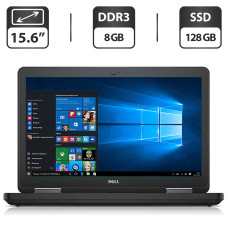 Ноутбук Б-клас Dell Latitude E5540 / 15.6'' (1366x768) TN / Intel Core i3-4010U (2 (4) ядра по 1.7 GHz) / 8 GB DDR3 / 128 GB SSD / Intel HD Graphics 4400 / WebCam / DVD-ROM / VGA б/в