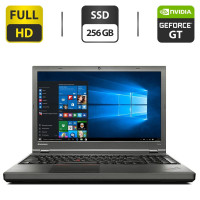 Ноутбук Lenovo ThinkPad T540p / 15.6" (1920x1080) TN / Intel Core i7-4600M (2 (4) ядра по 2.9 - 3.6 GHz) / 16 GB DDR3 / 256 GB SSD M.2 NEW + 500 GB HDD NEW / nVidia GeForce GT 730M, 1 GB GDDR3, 128-bit / WebCam б/в