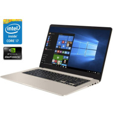 Ігровий ультрабук Б-клас Asus Vivobook S15 S510U / 15" (1920x1080) IPS / Intel Core i7-8550U (4 (8) ядра по 1.8 - 4.0 GHz) / 8 GB DDR4 / 480 GB SSD / nVidia GeForce MX150, 2 GB GDDR5, 64-bit / WebCam / Win 10 Home б/в