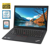 Ультрабук Lenovo ThinkPad X1 Carbon (4th Gen) / 14" (1920x1080) IPS / Intel Core i7-6600U (2 (4) ядра по 2.6 - 3.4 GHz) / 8 GB DDR3 / 256 GB SSD / Intel HD Graphics 520 / WebCam / Windows 11 Pro б/в