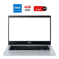 Ноутбук Acer ChromeBook CB514-1H / 14" (1920x1080) TN / Intel Pentium N4200 (4 ядра по 1.1 - 2.5 GHz) / 4 GB DDR4 / 32 GB SSD / Intel HD Graphics / WebCam / ChromeOS б/в