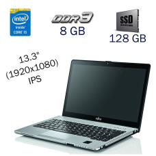 Ультрабук Fujitsu LifeBook S935 / 13.3" IPS / Intel Core i5-5200U (2(4) ядра по 2.2-2.7 GHz) / 8GB DDR3 / 128GB SSD / HD Graphics 5500 / WebCam / Win 10 PRO Lic б/в