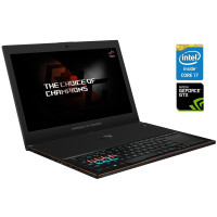 Ігровий ноутбук Asus ROG Zephyrus GX501VIK / 15.6" (1920x1080) IPS / Intel Core i7-7700HQ (4 (8) ядра по 2.8 - 3.8 GHz) / 16 GB DDR4 / 512 GB SSD / nVidia GeForce GTX 1080 Max-Q, 8 GB GDDR5, 256-bit / WebCam б/в