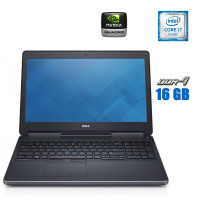 Робоча станція Б-клас Dell Precision 7510 / 15.6" IPS / Core i7-6820HQ (4(8) ядра по 2.7-3.6GHz) / 16GB DDR4 / 256GB SSD / Quadro M1000M, 2GB GDDR5, 128-bit / WebCam / miniDP / HDMI б/в