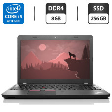 Ноутбук Lenovo ThinkPad E560 / 15.6" (1366x768) TN / Intel Core i5-6200U (2 (4) ядра по 2.3 - 2.8 GHz) / 8 GB DDR4 / 256 GB SSD / Intel HD Graphics 520 / WebCam / HDMI б/в