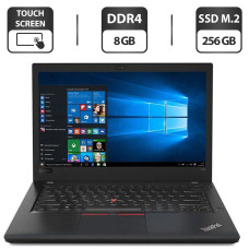 Ультрабук Lenovo ThinkPad T480 / 14" (1920x1080) IPS Touch / Intel Core i5-8350U (4 (8) ядра по 1.7 - 3.6 GHz) / 8 GB DDR4 / 256 GB SSD M.2 / Intel UHD Graphics 620 / WebCam / HDMI / Windows 10 Pro б/в