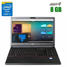 Ноутбук Fujitsu LifeBook E556 / 15.6" (1366x768) TN / Intel Core i5-6200U (2 (4) ядра по 2.3 - 2.8 GHz) / 8 GB DDR4 / 256 GB SSD / Intel HD Graphics 520 / WebCam б/в