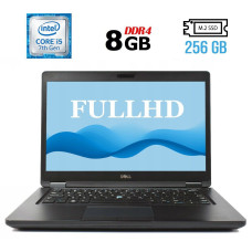 Ноутбук Б-клас Dell Latitude 5480 / 14" (1920x1080) IPS / Intel Core i5-7440HQ (4 ядра по 2.8 - 3.8 GHz) / 8 GB DDR4 / 256 GB SSD M.2 / Intel HD Graphics 630 / USB 3.1 / HDMI / Windows 11 б/в