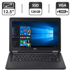 Нетбук Dell Latitude E7250 / 12.5" (1366x768) TN / Intel Core i3-5010U (2 (4) ядра по 2.1 GHz) / 4 GB DDR3 / 128 GB SSD / WebCam / Intel HD Graphics 5500 / HDMI б/в