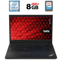 Ноутбук Б-клас Lenovo ThinkPad E590 / 15.6" (1366x768) TN / Intel Core i3-8145U (2 (4) ядра по 2.1 - 3.9 GHz) / 8 GB DDR4 / 256 GB SSD / Intel UHD Graphics 620 / WebCam / USB 3.1 / HDMI б/в