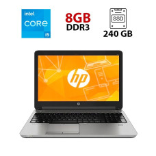 Ноутбук HP ProBook 650 G1 / 15.6" (1366x768) TN / Intel Core i5-4300M (2 (4) ядра по 2.6 - 3.3 GHz) / 8 GB DDR3 / 240 GB SSD / Intel HD Graphics 4600 / WebCam б/в