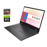 Ігровий ноутбук HP Omen 15z-en100 / 15.6" (2560x1440) IPS / AMD Ryzen 7 5800H (8 (16) ядер по 3.2 - 4.4 GHz) / 16 GB DDR4 / 512 GB SSD / nVidia GeForce RTX 3070, 8 GB GDDR6, 256-bit / WebCam б/в