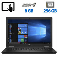 Ультрабук Dell Latitude E5590 / 15.6" (1920x1080) IPS Touch / Intel Core i5-7300U (2 (4) ядра по 2.6 - 3.5 GHz) / 8 GB DDR4 / 256 GB SSD / Intel HD Graphics 620 / WebCam / HDMI б/в