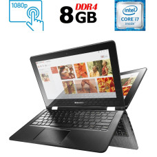 Ноутбук-трансформер Б-клас Lenovo Flex 3-1480 / 14" (1920x1080) IPS Touch / Intel Core i7-6500U (2 (4) ядра по 2.5 - 3.1 GHz) / 8 GB DDR4 / 240 GB SSD / Intel HD Graphics 520 / WebCam / HDMI б/в
