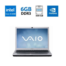 Ноутбук Sony Vaio VPC-F11M1E / 15.6'' (1920x1080) TN / Intel Core i5-520M (2 (4) ядра по 2.4 - 2.93 GHz) / 6 GB DDR3 / 500 GB HDD / nVidia GeForce GT 310M, 1 GB DDR3, 128-bit / WebCam б/в