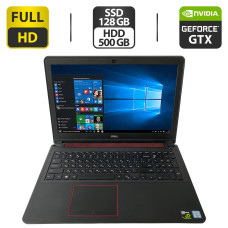 Ігровий ноутбук Б-клас Dell Inspiron 15-7559 / 15.6" (1920x1080) IPS / Intel Core i5-6300HQ (4 ядра по 2.3 - 3.2 GHz) / 16 GB DDR4 / 128 GB SSD + 1000 GB HDD / nVidia GeForce GTX 960M, 4 GB GDDR5, 128-bit / WebCam б/в