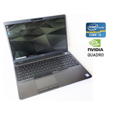 Мобільна робоча станція Dell Precision 3541 / 15.6" (1366x768) TN / Intel Core i5-9300H (4 (8) ядра по 2.4 - 4.1 GHz) / 16 GB DDR4 / 256 GB SSD / nVidia Quadro P620, 4 GB GDDR5, 128-bit / WebCam б/в