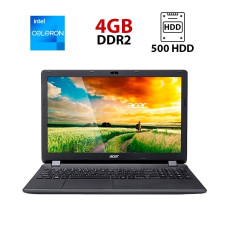 Ноутбук Б-клас Acer Aspire ES1-512 / 15.6" (1366x768) TN / Intel Celeron N2840 (2 ядра по 2.16 - 2.58 GHz) / 4 GB DDR2 / 500 GB HDD / Intel HD Graphics / WebCam б/в