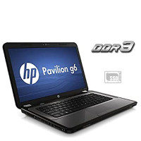Ноутбук HP Pavilion G6 / 15.6" TN / Intel Pentium B950 (2 ядра по 2.1GHz) / 4GB DDR3 / 120GB SSD / HD Graphics / DVD-ROM / АКБ не тримає б/в