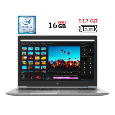 Ноутбук HP Zbook 15u G5 / 15.6" (1920x1080) IPS / Intel Core i7-8650U (4(8) ядра по 1.9-4.2 GHz) / 16 GB DDR4 / 512 GB SSD M.2 / UHD Graphics 620 / USB 3.1 / HDMI б/в