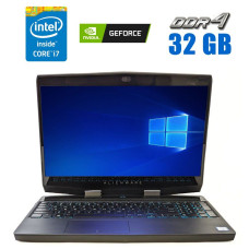 Ігровий ноутбук Dell Alienware M15 / 15.6" (3840x2160) IPS / Intel Core i7-8750H (6 (12) ядер по 2.2 - 4.1 GHz) / 32 GB DDR4 / 512 GB SSD / nVidia GeForce RTX 2070 Max-Q, 8 GB GDDR6, 256-bit / WebCam б/в