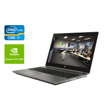 Ноутбук робоча станція HP ZBook 15 G6 / 15.6" (1920x1080) IPS / Intel Core i7-9750H (6 (12) ядер по 2.6 - 4.5 GHz) / 32 GB DDR4 / 512 GB SSD / nVidia Quadro RTX 3000, 6 GB GDDR6, 192-bit / WebCam / Fingerprint б/в