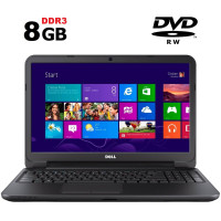 Ноутбук Б-класс Dell Inspiron 15-3537 / 15.6" TN / Intel Celeron 2955U (2 ядра по 1.4GHz) / 8GB DDR3 / 320GB HDD / HD Graphics / WebCam / DVD-RW / HDMI / АКБ не держит б/в
